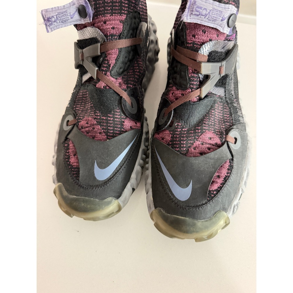 Nike ISPA Overreact Flyknit Mens 10.5 Black Shadowberry CD9664-002 Sneakers - Picture 3 of 9